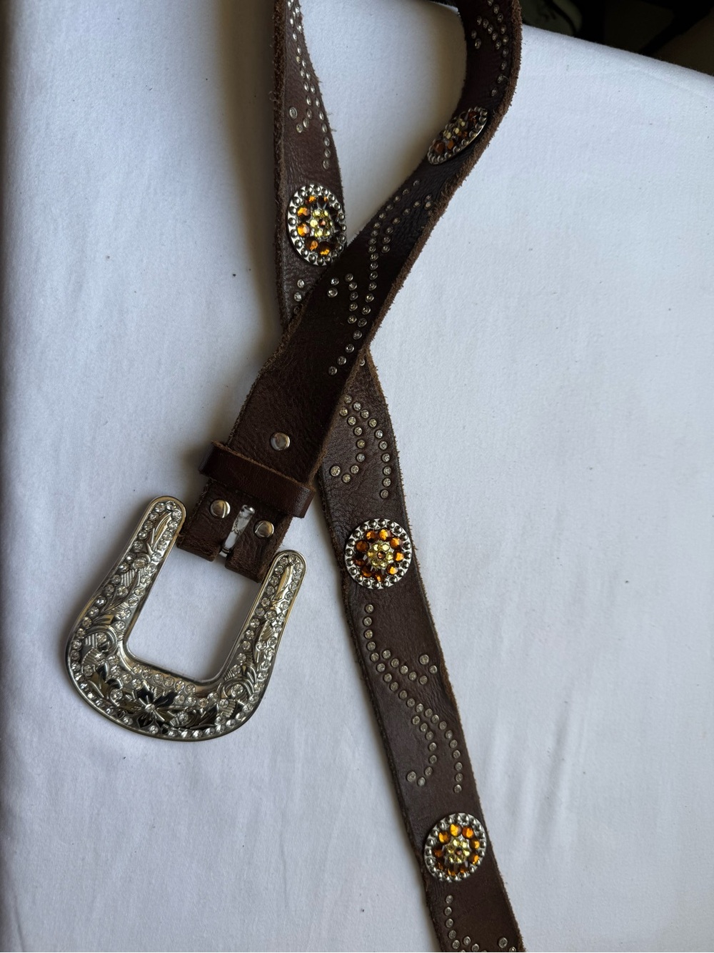 Vintage Nocona Belt Western Brown Leather belt Size Large